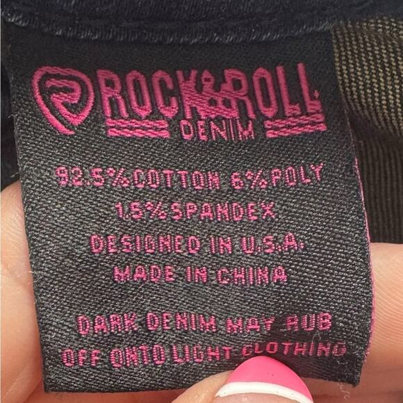 Rock & Roll Cowgirl Women's Bargain Button Bell Jean Size 25 X 34 - Picture 7 of 14